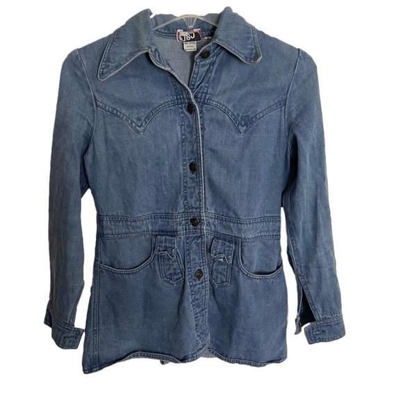 Women’s JBJ Vintange 90’s  Denim Jean Blue Jacket Size Small! - Picture 1 of 6